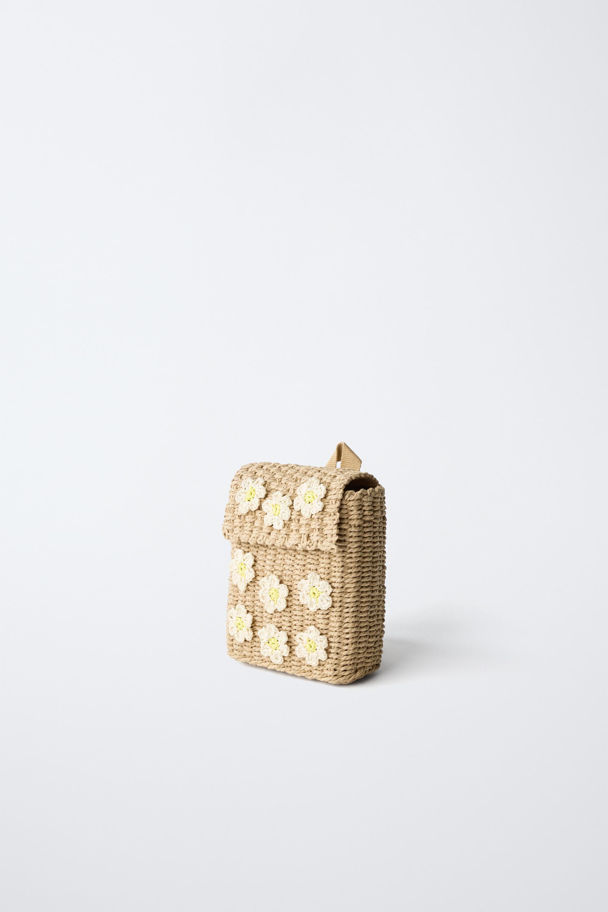 SAC À DOS EFFET RAFIA FLEURI
